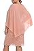 Plus Size Dresses for Wedding Guest Pink Graduation Chiffon Lace Cape Rose Pink Ladies Mother of Bride Semi Formal Dress