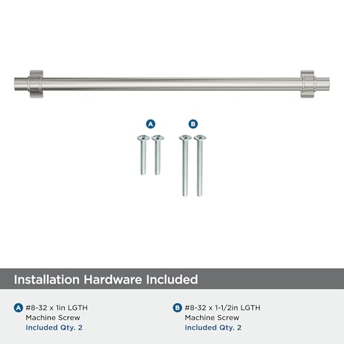 Image of Amerock Davenport 10-1 /16 inch (256mm) Center-to-Center Polished Nickel Cabinet Pull, BP36620PN