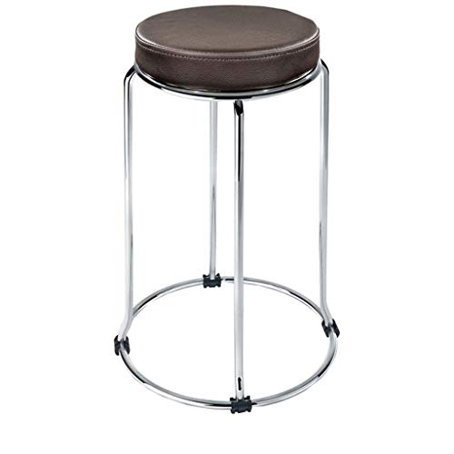 Chaise haute de bar en cuir marron osman pour repas conviviaux en cuisine