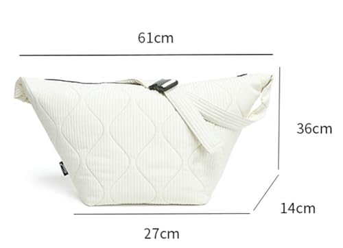 Large Crossbody Shoulder Bag for Women Quilted Puffer Tote Bag with Zipper Nylon Handbag Carryall Bag for Women4