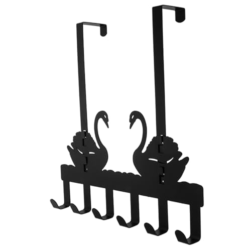 NAMOARLY Space-Saving Door Hook Rack 6 Hooks Over Door Hanger for Bedroom Bathroom Kitchen