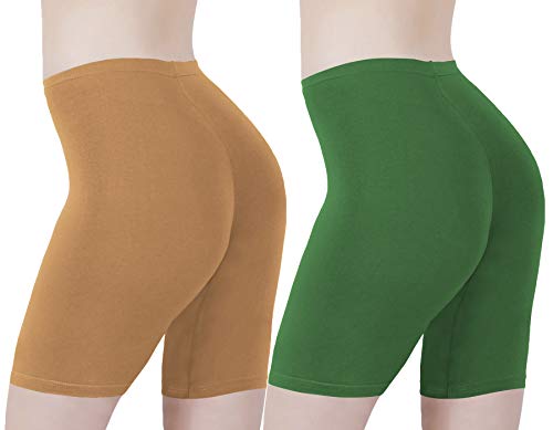 Image of Buy That Trendz Cotton Lycra Tight Fit Stretchable Cycling Shorts Womens | Shorties for Active wear /Exercise /Workout /Yoga /Gym /Cycle /Running Red Grey Combo Pack of 2