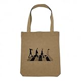 IMPRIMÉ EN FRANCE : Affichez vos goûts avec élégance. Ce sac est imprimé dans notre atelier en France. Le motif Animaux Passage Piéton Collage Art Surréalisme Rock est incrusté dans la fibre : il ne s'efface pas au lavage et conserve un toucher doux sans épaisseur plastique.
