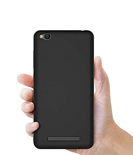 Image of Mobile Back Cover Case for Xiaomi Redmi 4A (Silicone Case|CameraProtection|Black SC1510)