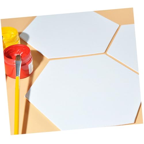Lienzos hexagonales de algodón Mobestech para pintura al óleo en pack de 3 tablas 4