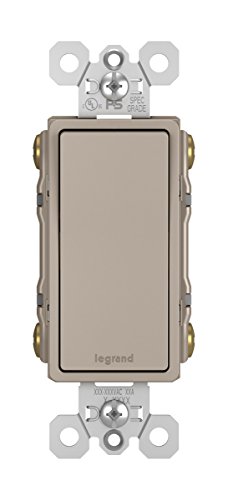 Image of Legrand radiant TM874NICC6 15 Amp Rocker Wall Switch, 4-Way Decorator Light Switches, Nickel (1 Count)
