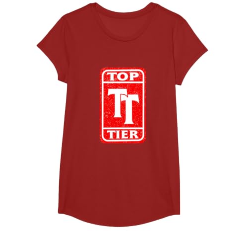 Red Top-Teir Red Graphic T-Shirt, Girls, Cranberry Red, Medium
