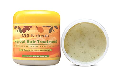 Shea Butter Herbal Hair Treatment - Organic Shea Butter, Castor Oil, Herbal Extract, Vigin Coconut Oil, Mint. For Hair Growth, Nourish, Moisturize, Repair Hair, Edges, Scalp And For Dandruff. 17Oz #TOP5