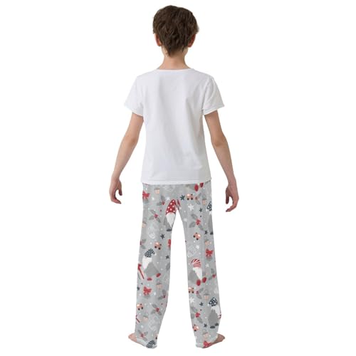 Boys' Pants Dwarf Christmas Bell Gift Long Bottoms Jogger Pants Elastic Waist Trousers with Pockets S-XL 5
