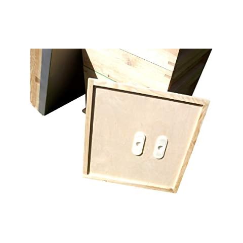 Beekeeping Supplies UK Ltd Pine Crownboard 46x46cm WITH Porter Bee Escapes Included - Solid Construction Cover