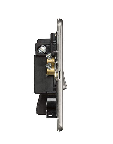 Knightsbridge SF6300MB 13 A Screwless Switched Fused Spur Unit - Matt Black with Chrome Rocker by Knightsbridge