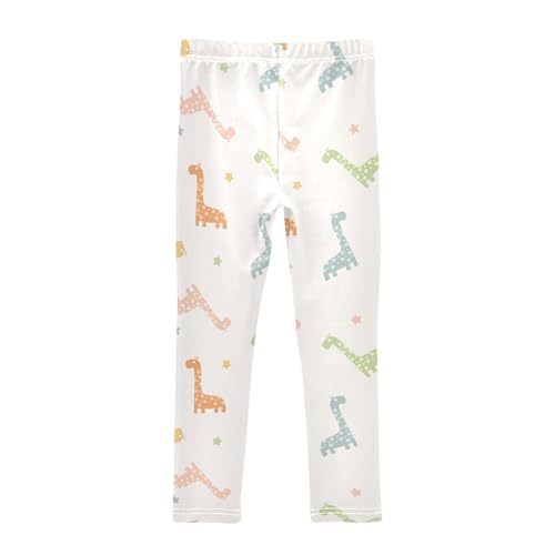 Colorful Giraffe Girls Leggings,Workout Leggings for Girls Toddler Athletic Legging Size for 3-10T2