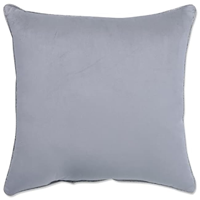 Pillow Perfect Indoor Velvet Nutcrackers Throw Pillow Cover, 16.5 x 16.5, Grey