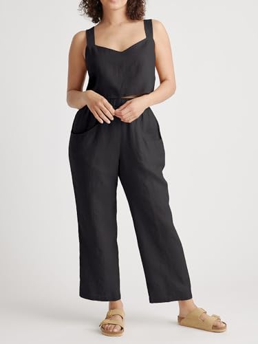 Women's Tapered Ankle Pants, Relaxed Beach Cropped Trousers with Pockets, Fit for Casual Wear2