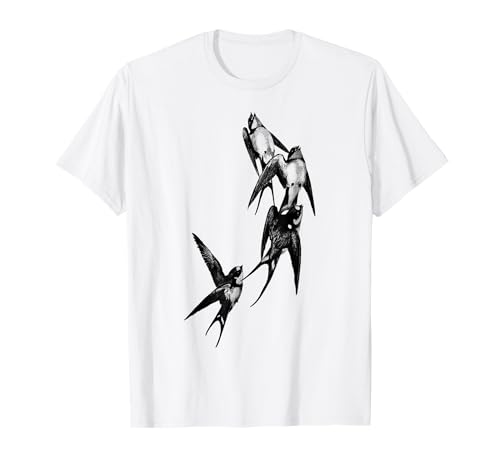 tatouage oiseaux hirondelle oiseau cadeau hirondelles tatouage T-Shirt