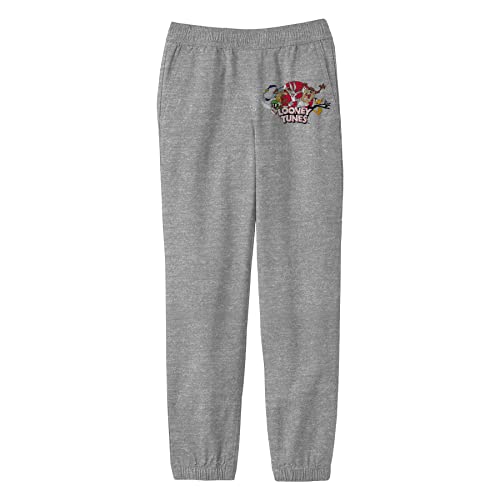 Bioworld Looney Tunes Characters Youth Heather Gray Sweat Pants