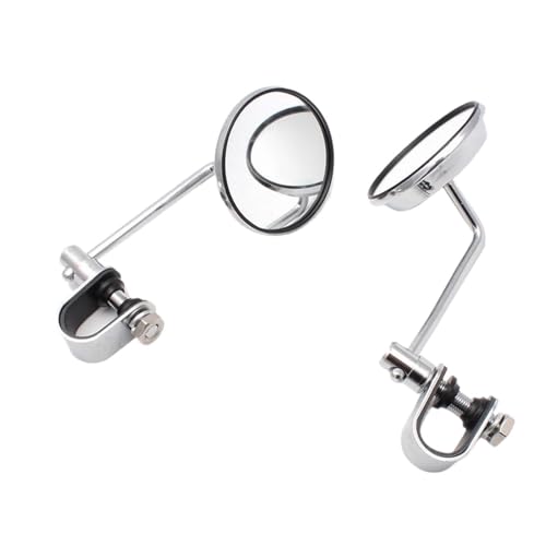 Espejos retrovisores de moto redondos negros de aluminio convexo Harley Davidson