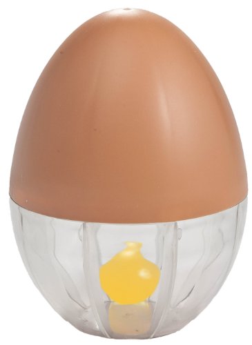 Image of Hutzler Egg Scrambler & Egg Separator, Quick Easy Way to Beat Eggs, Brown