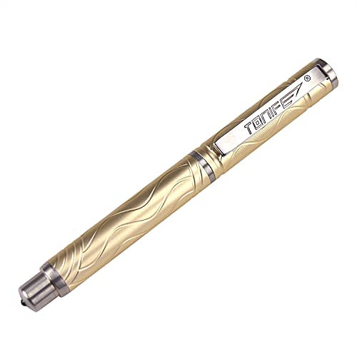 TONIFE Selbstverteidigungsstift mit Notfall-Glasbrecher-Schreibwerkzeug Self Defense Pen (Gold)