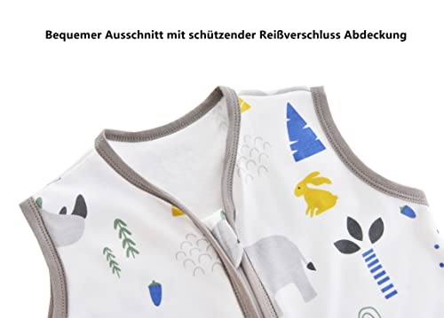Chilsuessy Baby Sommerschlafsack mit Füßen 0.5 Tog Kleine Kinder Schlafsack mit Beinen Unwattiert 100% Baumwolle Schlafstrampler für Jungen… – Ansicht 3