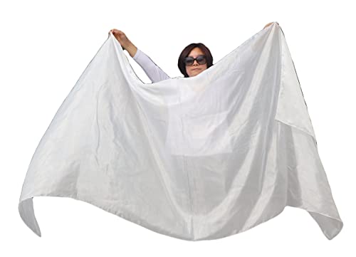 Voile de soie véritable blanche de 2,7m pour danse orientale