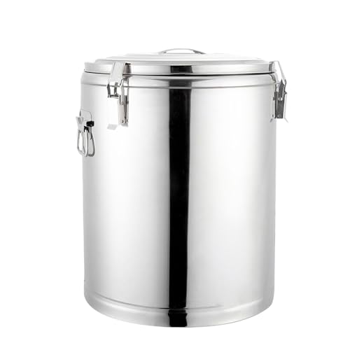 Cubo térmico de Acero Inoxidable 304 con asa, Ideal para sopas, Catering para Grupos Grandes y Eventos, 31 l.