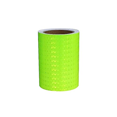 Flagging tape, Reflective Tapes, 15 cm x 10 meters Conspicuity Adhesive Reflector Tape, Outdoor Warning for Vehicles Trailers Boats Signs Cars Yachting(Bright Green)