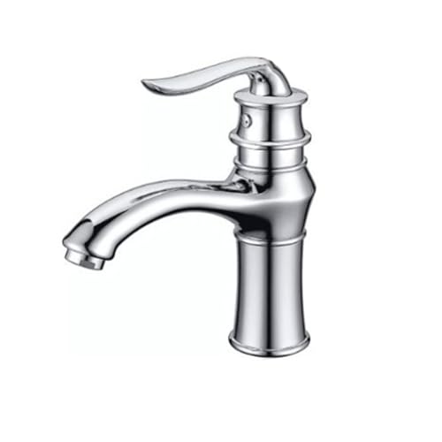 Robinet mitigeur de salle de bain doré vintage mélangeur eau chaude monotrou