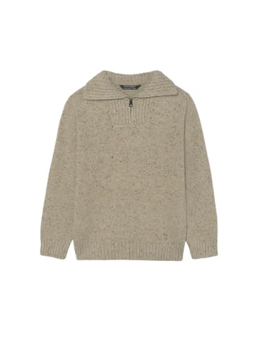 Jersey para niño Mayoral Nukutavake de punto topo tweed con cremallera