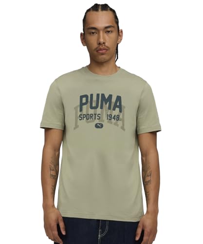 PUMA Unisex Graphic Varsity Tees, Lux Army, S EU – Ansicht 1