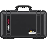 PELI Air 1525 Lekka skrzynia ochronna na sprzęt do lustrzanek, wodo- i pyłoszczelna, pojemność 26 l, wyprodukowana w USA, z modyfikowalną wkładką piankową, Kolor: Czarny