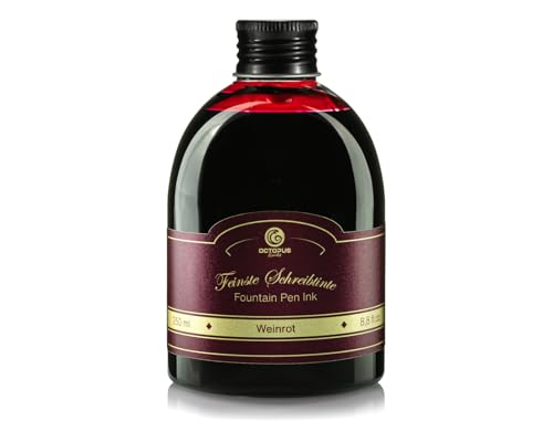 Tinta de pluma estilográfica, Tinta para pluma estilográfica,Tinta de relleno, rojo vino 250 ml