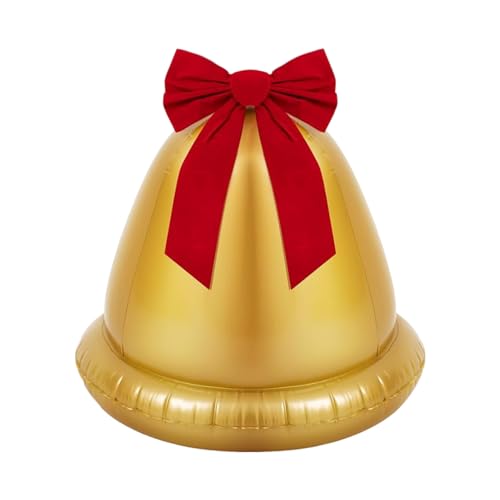 Riesiges Weihnachts-Schlauchboot – große Jingle Bell-Kugel, Feiertags-Luftballon | Langlebiges, beleuchtetes Mittelstück aus PVC, saisonales dekoratives Ornamentstück für Poolterrasse, Terrass