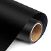 TransWonder Heat Transfer Vinyl 12 x10, Iron on HTV Vinyl for Cricut or Silhouette Cameo (Matte Black)