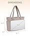Wandering Nature Puffer Tote Bag with Cup Holder for 40 oz Tumbler & Laptop Compartment & Trolley Sleeve for Travel, Work, Nurse, Women