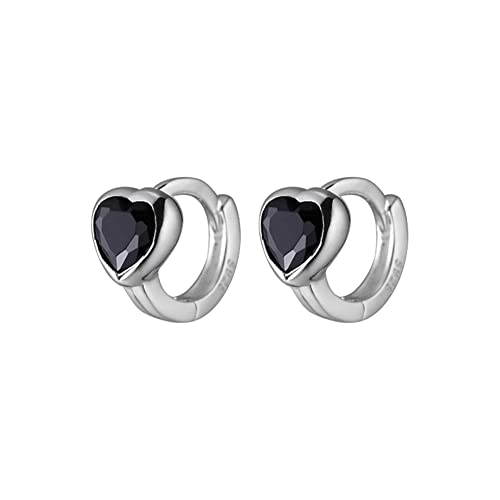 Créoles petit cœur 6mm en argent 925 et oxyde de zirconium pour femmes