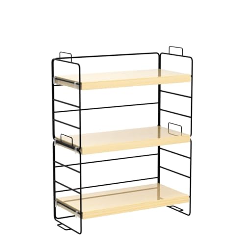 RYUNQ-Libreria-Scaffali-Regolabili-Desktop-Bookshelf-Autoportante-Desktop-Organizer-DIY-Porta-Spezie-per-Cucina-Accessori-Espositore-for-Home-Office-Libreria-Piccola-Facile-da-montare-3-livelli