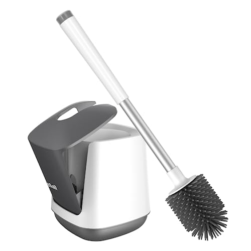 SetSail Silicone Toilet Brush and Holder, Automatic Toilet Bowl Brushes for Bathroom Ventilated Toilet Cleaner Brush for Toilet Scrubber Cleaning SetSail Silicone Toilet Brush and Holder, Automatic Toilet Bowl Brushes for Bathroom Ventilated Toilet Cleaner Brush for Toilet Scrubber Cleaning
