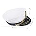 FRCOLOR Captain Hat for Adults Sailor Cap for Men and Women Nautical Costume Accessory for Parties Cosplay and Performance Fashionable Design