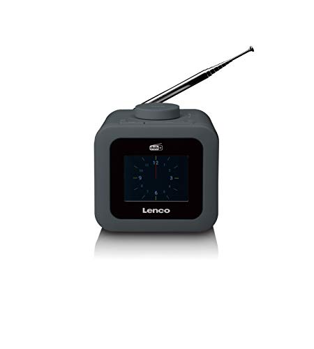 Lenco CR-620 DAB+ klokradio - radiowekker met 3" TFT kleurendisplay - PLL FM - 40 zendergeheugens voor FM en DAB+ - alarm en sluimerfunctie - 2 watt RMS - 3,5mm - grijs, CR-620GY, 90 x 98 x 110 mm - Image 4
