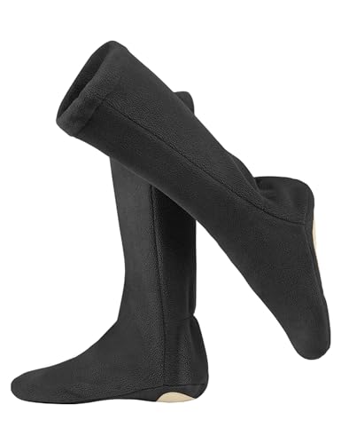 Lovdaswi Girls Warm Velvet Dance Shoes Ballet Dance Stocking Booties Dark Gray