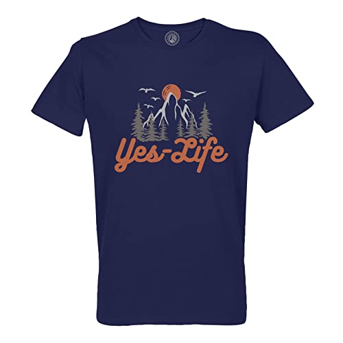 T-shirt homme col rond en coton bio idéal pour le camping et la randonnée en nature