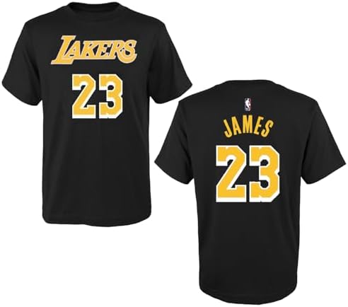 Outerstuff Lebron James Los Angeles Lakers #23 Youth Boys Player Name & Number T-Shirt