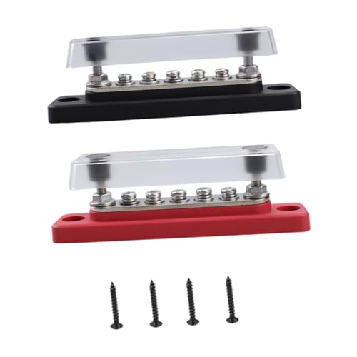 CALANDIS-5-Way-Busbar-Easy-Installation-Sturdy-Multifunction-Power-Distribution-Block-Black-and-red-Semiconductors-Actives-Electronic-Components-Electrical-Test-Equipment