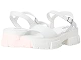 Steve Madden Women's Tazia Sandal, White Leather, 8.5