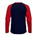 Men's Casual Raglan 3/4 Long Sleeve Soft Cotton Basic Sports Baseball Jerseys T Shirts 3/4 Sleeve Crew Neck Sports Baseball Cotton Jerseys Red Shirt (3-red,Medium)