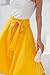 Belle Poque Women's Casual Midi Skirts for Summer Vintage Aline Skirt Yellow,3XL