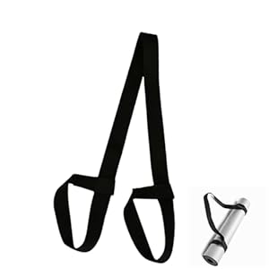 Cotton Yoga Mat Sangle de transport réglable pour toutes les tailles de tapis de yoga, sangle de yoga élastique pour pilates, exercices d&rsquo;étirement et fitness, léger et résistant, multicolore, Elle