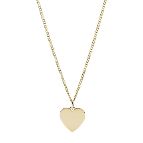 Fossil Damen Halskette Heart Gold-Tone Stainless Steel JF03080710