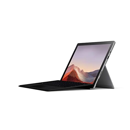 Pack Exclusif Microsoft Surface Pro 7 (Windows 10, écran tactile 12.3", Intel Core i5, 8Go RAM, 128Go SSD) + Type Cover Noir + Stylet Surface Platine| Clavier AZERTY
